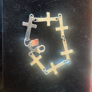 Stylish Silver Tone RLM SOHO  Cross Bracelet
